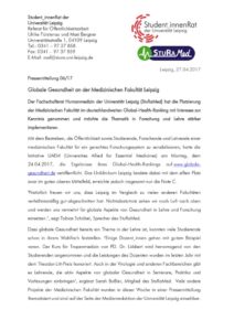 Pressemitteilung: Globale Gesundheit an der Medizinischen Fakultät Leipzig